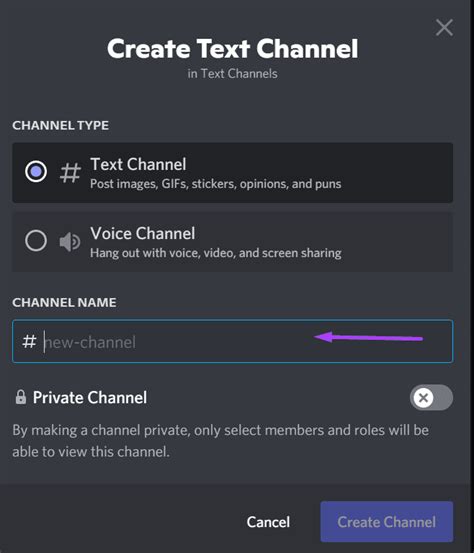 making a Discord channel